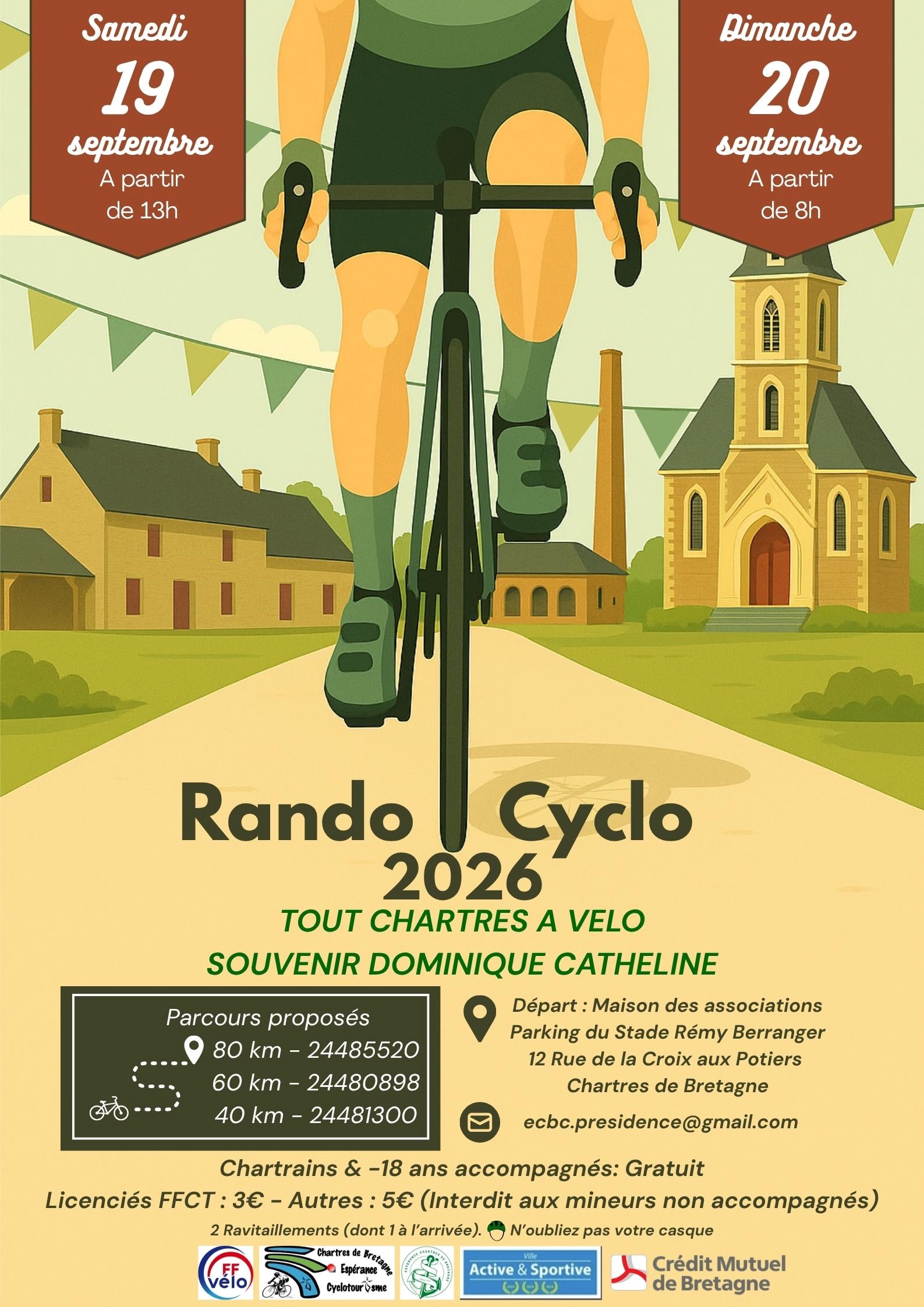 Affiche de Tout Chartres à Vélo – Souvenir Dominique Catheline 2026